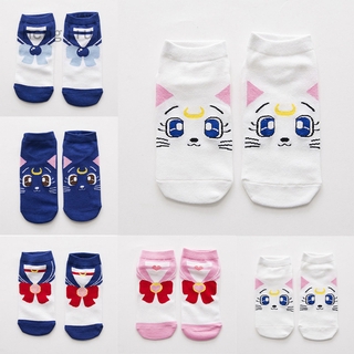 calcetines cortos de anime anime sailor moon cosplay calcetines cortos para niñas cross embrodiery