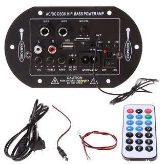 Btsg placa amplificadora 12V24V220V Bluetooth compatible con Radio FM reproductor AC/DC HIFI Bass