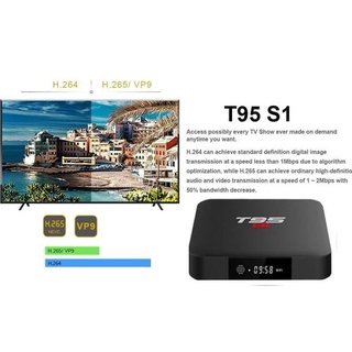 T95 S1 Android Tv Box Amlogic S905W Quad-Core Android 7.1 Smart Box - T95 S1