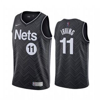 Irving Brooklyn Nets 2020-21 Gana Edición Negro # 11 Jersey Swingman NBA Baloncesto