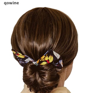 qowine deft bun 6 colores moda bandas de pelo mujeres verano anudado alambre diadema impresión ha mx