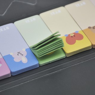 Kpop BTS BT21 negro rosa lindo notas adhesivas Memo Pad pegatinas marcapáginas papelería (9)