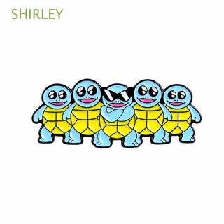 SHIRLEY Anime Broche Originalidad Solapa Placa de tortuga Tortuga Regalos para mujeres y niños Dibujos animados Animal Adorable Aguja de esmalte Joyería/Multicolor