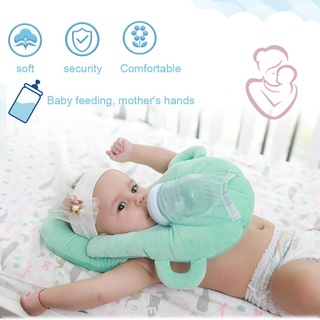 Hogar seguro desmontable multifuncional portátil mezclas de algodón soporte de biberón cojín de lactancia bebé