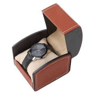 Caja de reloj de pulsera de regalo para joyas, pulsera de cuero PU, soporte de lujo