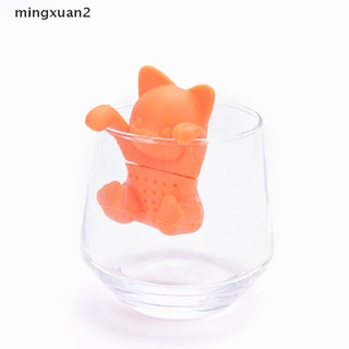 mingxuan2 bolsa de té hoja de hierbas filtro de especias en forma de gato silicona té infusor coladores filtro mx