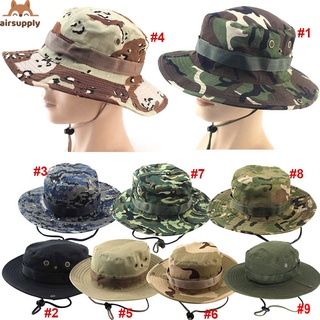 Newest Camouflage Outdoor Mountaineering Fishing Caps Round Boonie Hats Military Camping Outdoor Hat