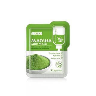Matcha Argila verde Máscara facial Refrescante limpar Filme de lama