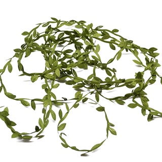 20 metros hojas verdes de ratán hoja de seda artificial diy guirnalda guirnalda para decoración de boda regalo scrapbooking artesanía flor falsa