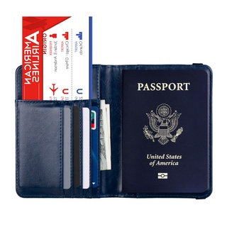 hung Pasaporte Titular De Cuero Caso De La Tarjeta De Viaje Organizador De Documentos (7)