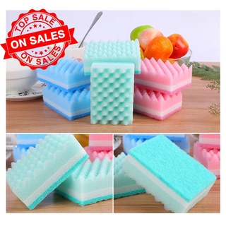 1pc esponjas de color onda, esponjas para lavar platos, esponjas para lavar platos de cocina, almohadillas de limpieza o8u5