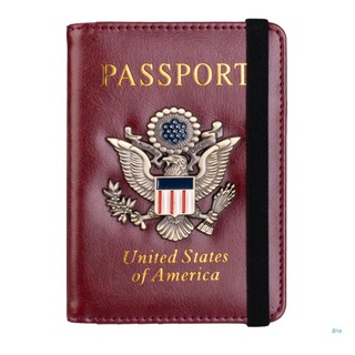 brie pasaporte titular de la tarjeta de cuero caso de viaje documento organizador