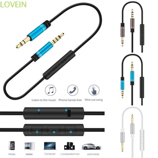LOVEIN 3.5mm Universal Cable de audio Auricular Con microfono|a|Auto AUX Control de volumen Equipo de musica Cable de auriculares/Multicolor