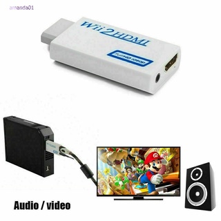 [ready] Portable Wii to HDMI Wii2HDMI Full HD Converter Audio Output Adapter TV Black AMANDA