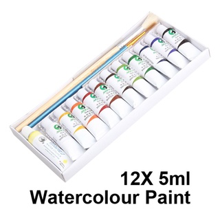 12 tubos/Set portátil 5ml arte agua Color viaje niños acuarela Kit de pinturas (1)