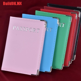 【BuildOK】Casual PU Leather Passport Covers Travel ID Card Passport Holder Wall