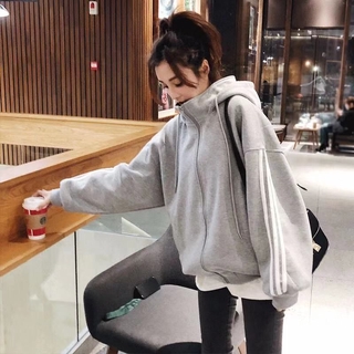 Suéter femenino a prueba de viento abrigo Cardigan coreano suelto más terciopelo espesar cuello de pie