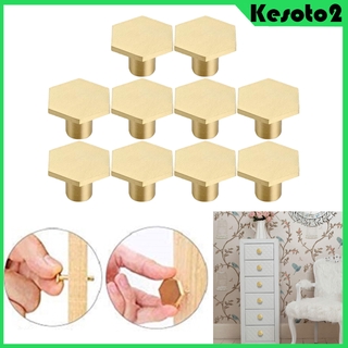 10Pcs Solid Brass Cabinet Knobs Drawer Closet Wardrobe Cupboard Pull Handles (6)