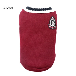 [SU] Soft Texture Pet Clothing Dog Sleeveless Thickened Tops Dress-up for Winter (7)