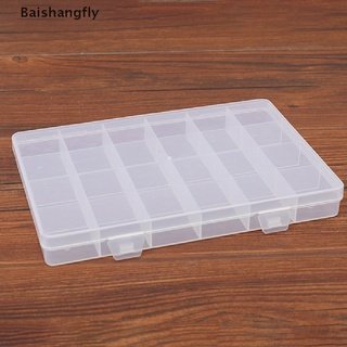 [bsf] caja de almacenamiento de plástico de 24 rejillas de cuentas redondas para joyas, organizador de pendientes, organizador de joyas, diseño de baishangfly (3)