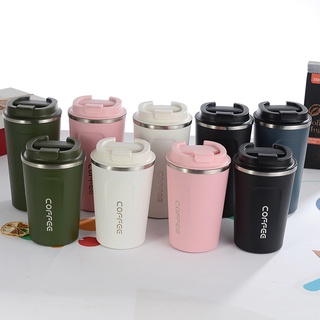 ⚡Ready stock⚡380ML Insulated Tumbler Coffee Travel Mug Vacuum Insulated Coffee Thermos Cup Stainless Steel with Screw on Lid (3)