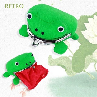 RETRO Fashion Frog Wallet Cute Mini Storage Bag Frog Coin Purse Cosplay Props Plush Flannel Coin Holder Pocket Cartoon Hot Anime Cartoon