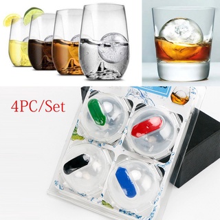 4PC/Set utensilios de cocina accesorios bola redonda cubo de hielo molde de helado fabricante de silicona