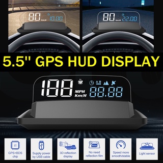 5.5" hud led heads up pantalla digital coche advertencia alarma velocímetro-