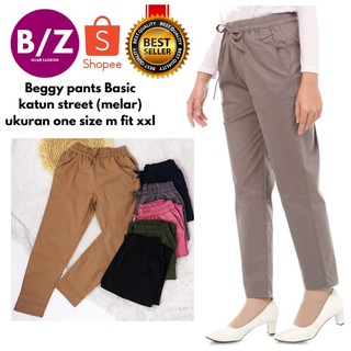 Bz-baggy pantalones básicos/pantalones holgados mujer/calle algodón pantalones M FIT XXL