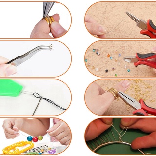Kit de herramientas de reparación para hacer joyas, accesorios de alicates de alambre (6)