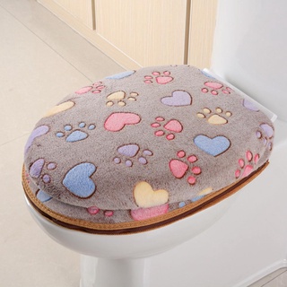 Thickened Toilet Seat Cute Cat Paw Seat Cushion Zipper Cover Toilet Toilet Seat R8F8 (7)