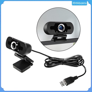 [xmabannx] webcam, cámara web hd 1080p con micrófono, webcam usb, reproducción y conexión de webcam para pc, para videollamadas streaming,