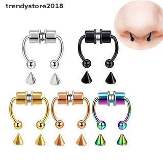 trendystore2018 falso anillo de nariz aro magnético septum nariz anillo herradura acero inoxidable mx (1)