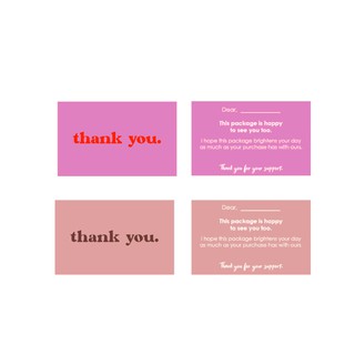 72 pzas tarjeta de agradecimiento olshop/tarjeta de agradecimiento olshop 2 lados 8x5 cm TKC-R1.2