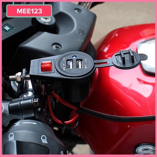 Equipo 12-24V Dual USB enchufe de carga con interruptor para coche motocicleta motocicleta