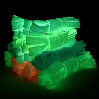 Cordones Luminosos Deportivos De Lona Plana De Zapatos Brillan En La Oscuridad Noche Fluorescente (1)