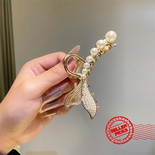 2021 coreano moda creativa perla garras clips simple horquilla grande accesorios pelo t2w3