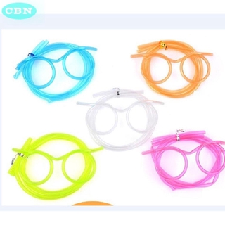 CBN divertidas gafas suaves paja única Flexible tubo de beber niños accesorios de fiesta