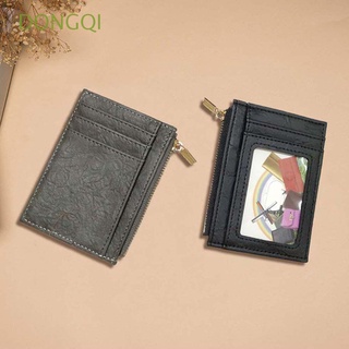 DONGQI Men Short Wallet Casual Coin Purse Business Card Holder Money clip Fashion Multi Card Pockets PU Leather Ultra-thin Credit Card Clip ID Card cover/Multicolor