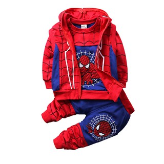 2020 nuevo bebé spiderman conjuntos de ropa de algodón deporte traje para niños ropa de primavera trajes de niños ropa 3pcs conjunto otoño mono otoño (9)