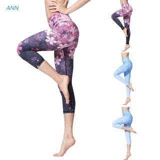 Ann pantalones De Cintura Alta Para mujer/leggins deportivos con estampado De copos De nieve Para Yoga/ejercicio