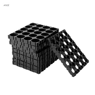 ange 10x 18650 batería 4x5 célula espaciador irradiante shell pack plástico soporte de calor negro