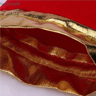 Tianchuang Fleece Jewellery Bag franela boda Favor cordón bolsa 12Pcs bolsa de oro borde envoltura Pack rojo terciopelo/Multicolor