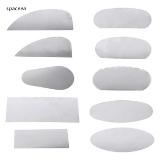 spa 10PCS Pottery Clay Steel Scraper For Polymer Steel Cutter Ceramic Serrated Tools