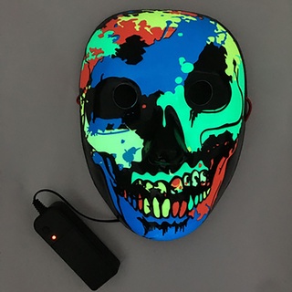 Máscara luminosa de halloween, máscara de luz fría, máscara luminosa tridimensional 3D, máscara luminosa, máscara LED 3D (2)