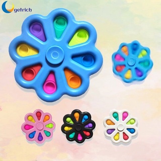 nuevo rainbow push pops bubble toy anti-estrés pop it fidget juguetes disco anti getrich