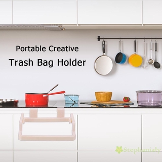 portátil de cocina de la basura de la bolsa de basura titular de incógnito gabinetes estante de tela (3)