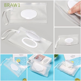 braw1 ecológico servilleta bolsa de almacenamiento fácil de llevar caso de protección toallitas húmedas bolsa de clamshell caja reutilizable limpieza snap correa cosmética contenedor (1)