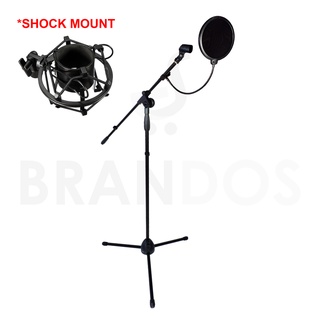Micrófono soporte de montaje de choque soporte soporte con filtro Pop micrófono