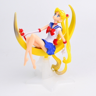 Cartoon Sailor Moon PVC Action Figure Wings Cake Decoration Collection Model Toy